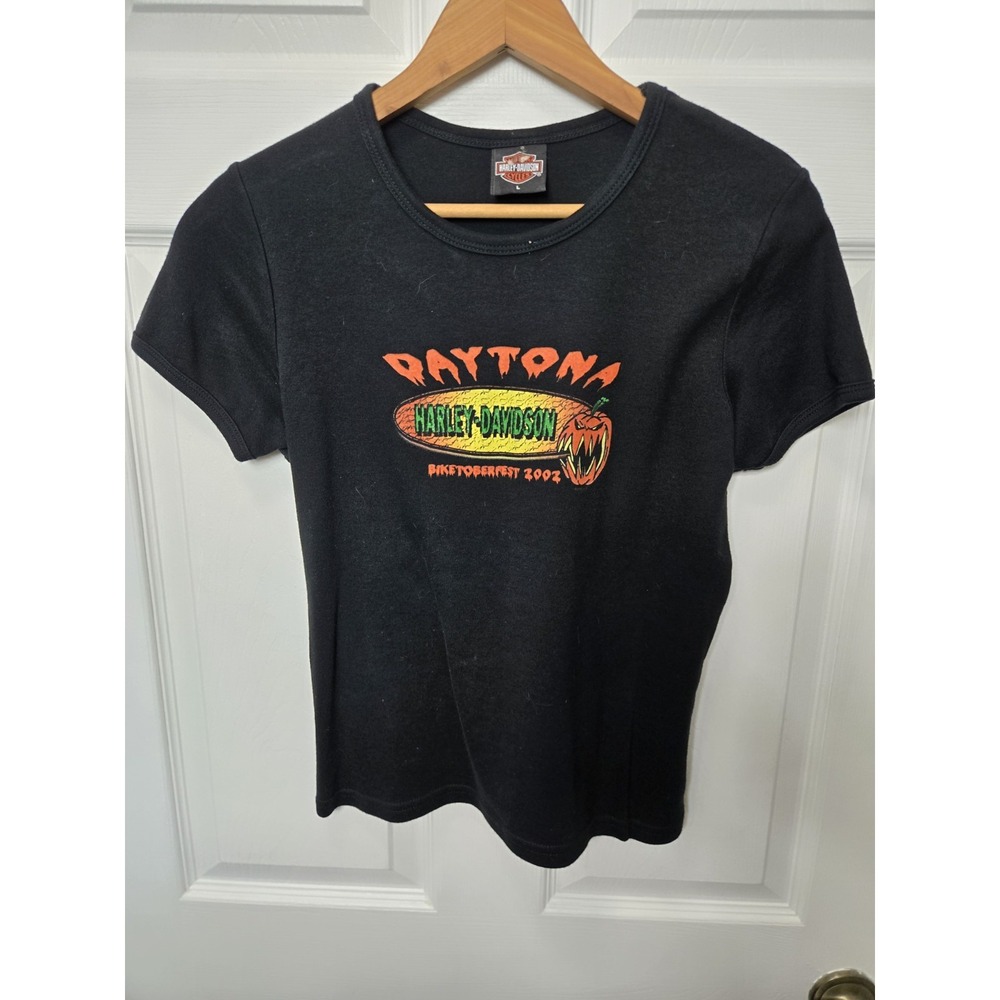Vintage Harley-Davidson Biketoberfest 2002 Shirt Size Womens L Daytona Petite